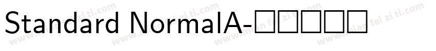Standard NormalA字体转换